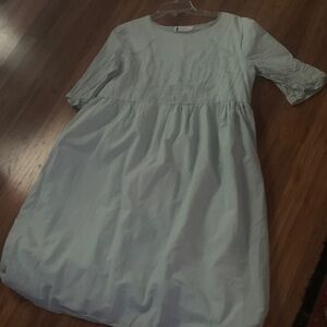 Charming Light Green Handstiched Dress From Etsy